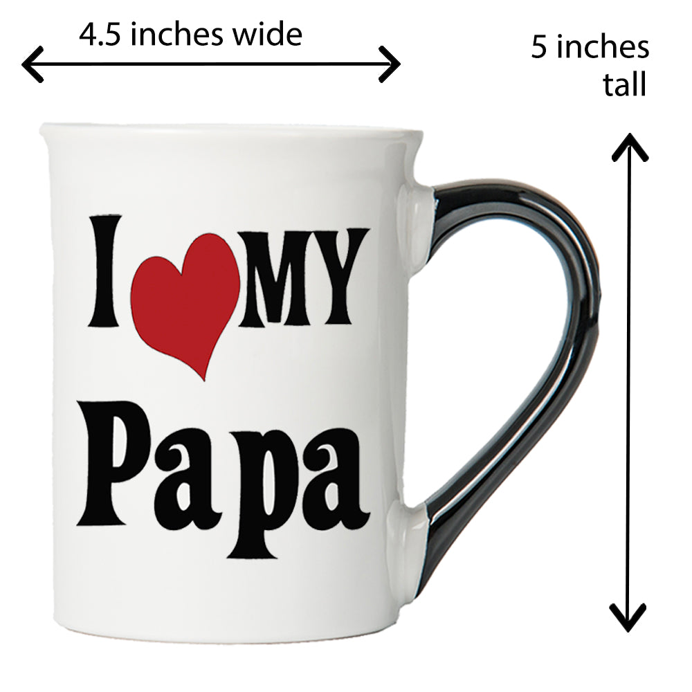Cottage Creek I Love My Papa Mug, Papa Coffee Mug for Papa, 16oz., 6" Multicolored