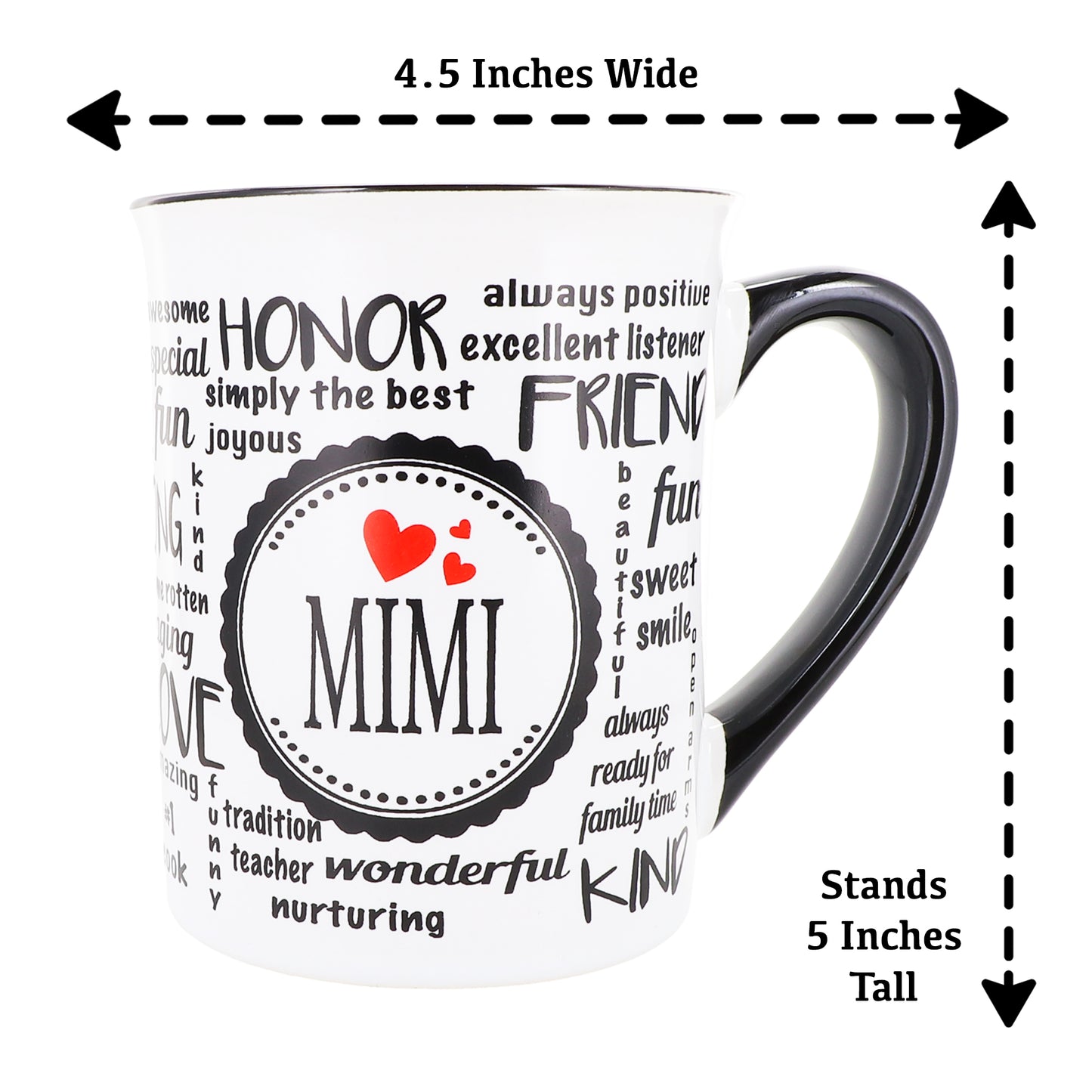 Cottage Creek Mimi Mug, Mimi Coffee Mug, Ceramic, 16oz., 6" Multicolored