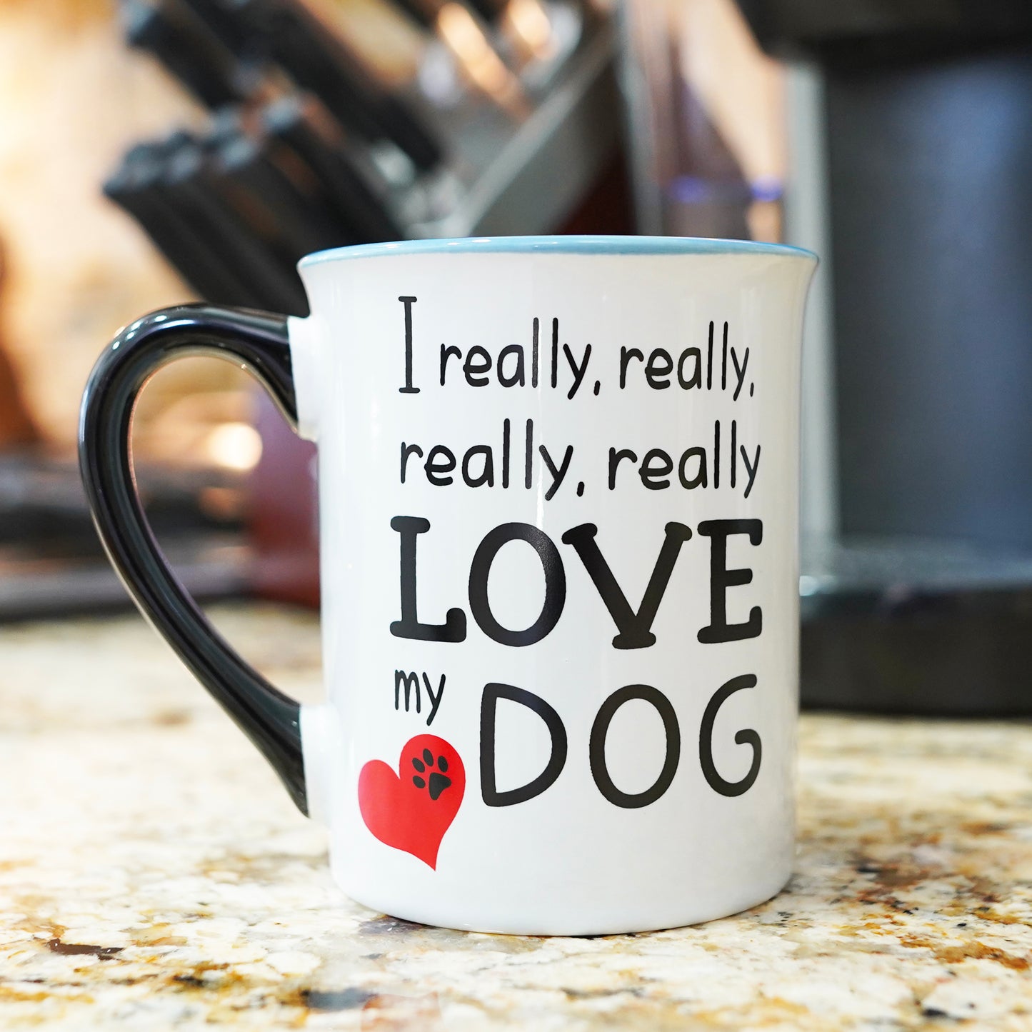Cottage Creek I Really, Really, Really, Really Love My Dog Ceramic 16oz. Coffee Mug, Multicolored