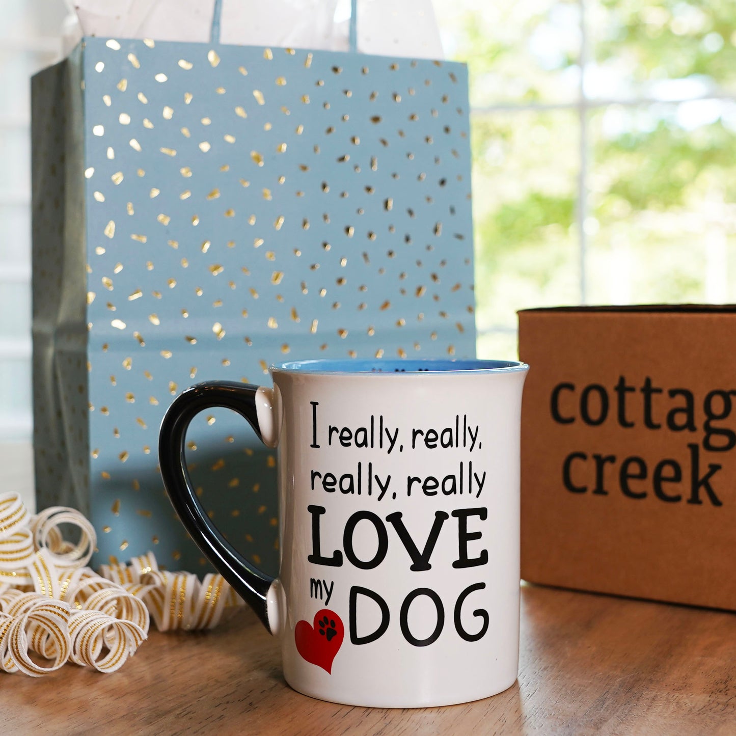 Cottage Creek I Really, Really, Really, Really Love My Dog Ceramic 16oz. Coffee Mug, Multicolored