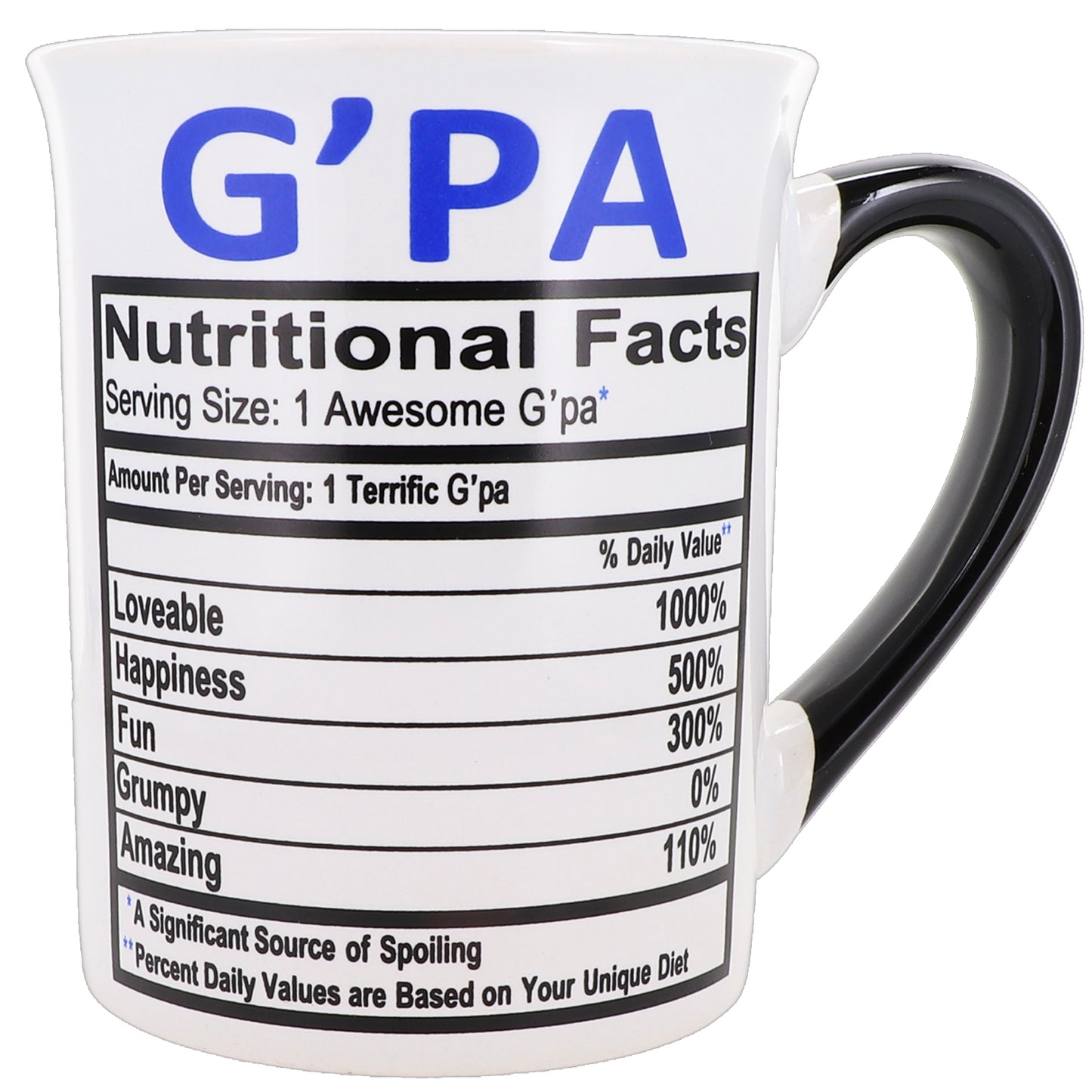 Cottage Creek Gpa Mug, 16oz. Ceramic Multicolored G'pa Mug for G-pa