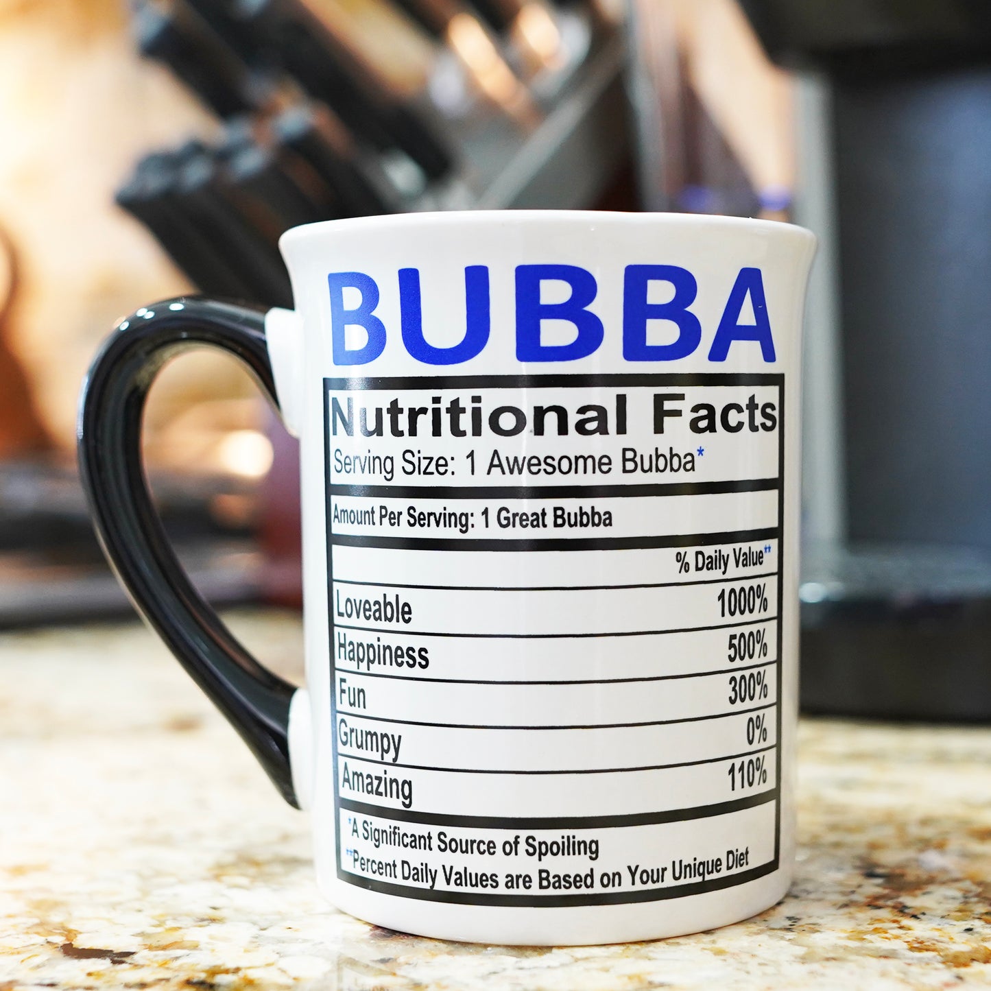 Cottage Creek Bubba Mug, Bubba Coffee Mug for Bubba, 16oz., 6" Multicolored