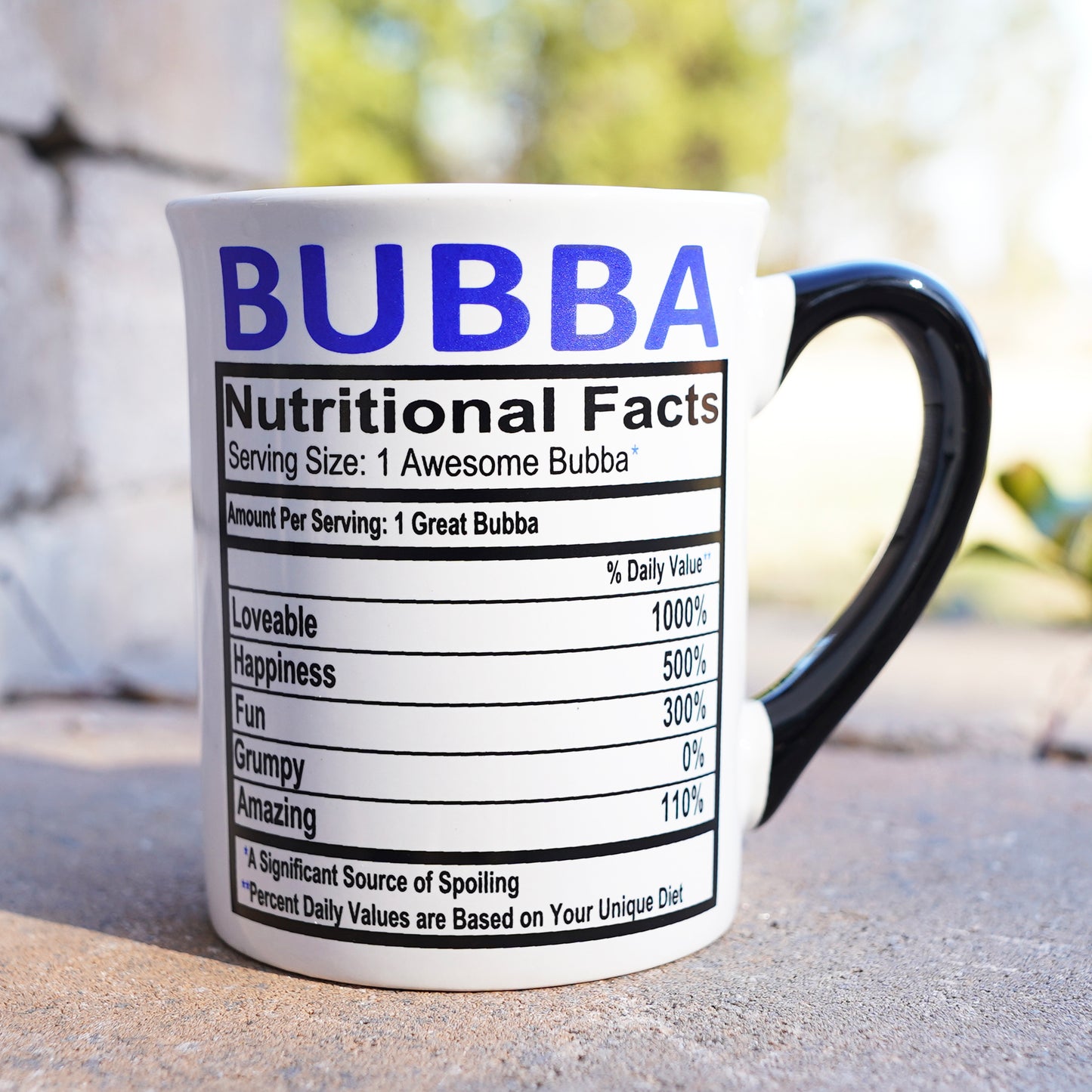 Cottage Creek Bubba Mug, Bubba Coffee Mug for Bubba, 16oz., 6" Multicolored