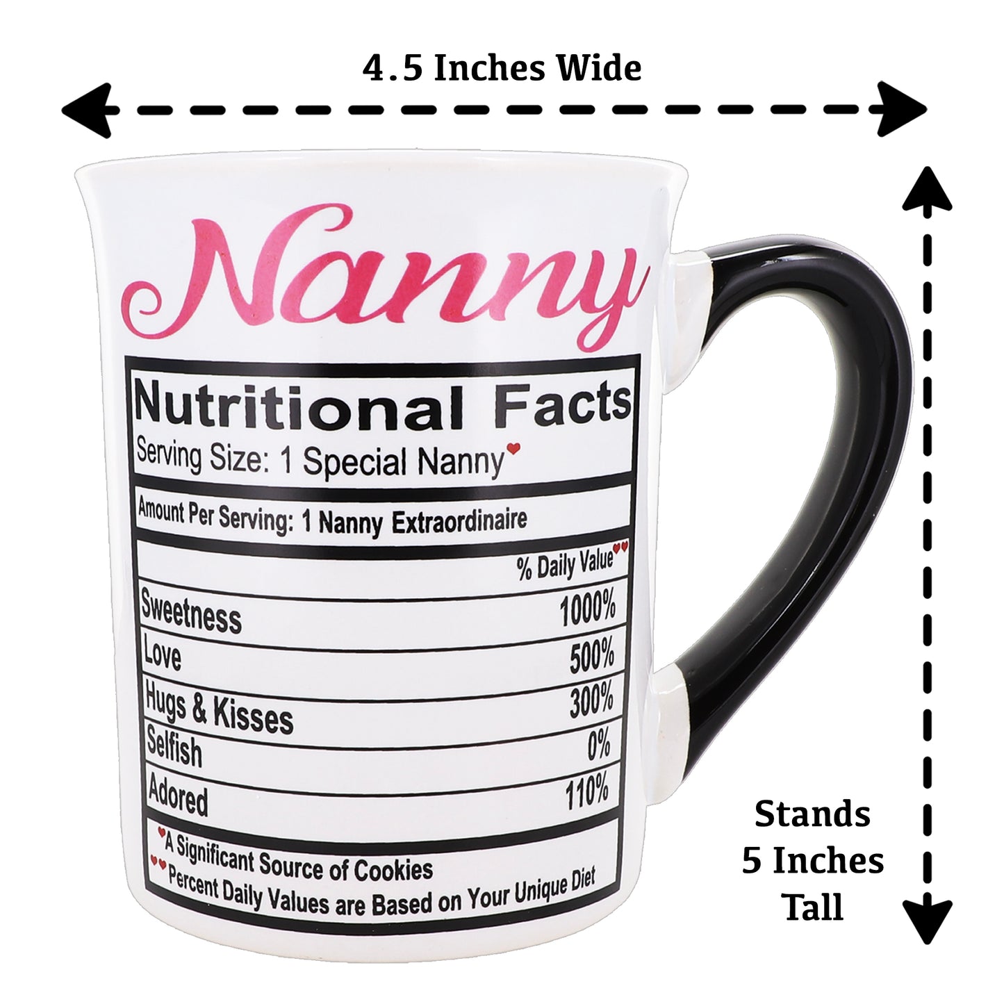 Cottage Creek Nanny Mug, Nanny Coffee Mug for Nanny, 16oz., 6" Multicolored