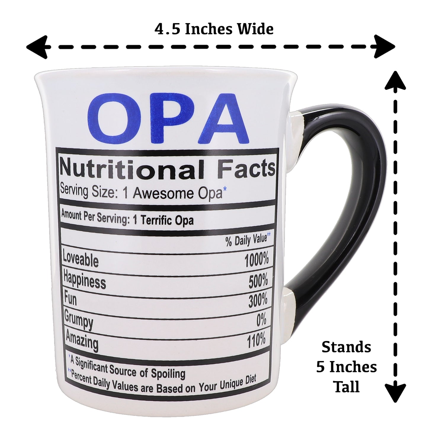 Cottage Creek Opa Mug, Opa Coffee Mug for Opa, 16oz., 6" Multicolored