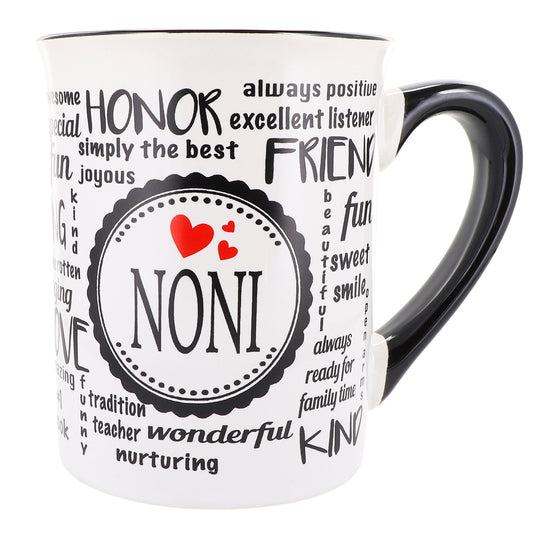 Cottage Creek Noni Mug, Noni Coffee Mug, Ceramic, 16oz., 6" Multicolored