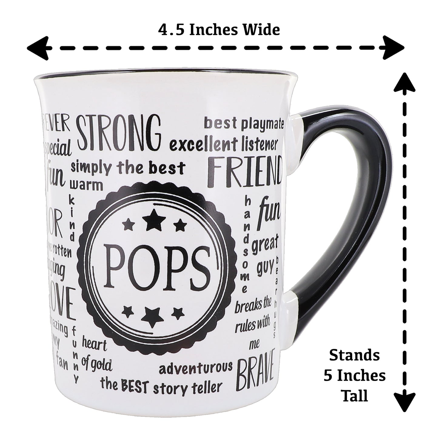 Cottage Creek Pops Mug, Pops Coffee Mug for Pops, 16oz., 6" Multicolored