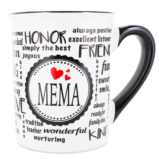 Cottage Creek Mema Mug, Mema Coffee Mug, Ceramic 16oz., 6" Multicolored