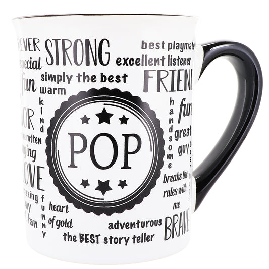 Cottage Creek Pop Mug, Pop Coffee Mug, Ceramic 16oz., 6" Multicolored