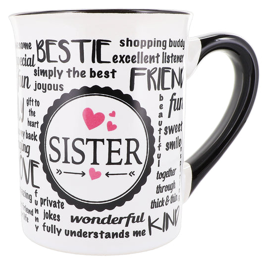 Cottage Creek Sister Coffee Mug, Sister Mug for Sisters, 16oz., 6" Multicolored