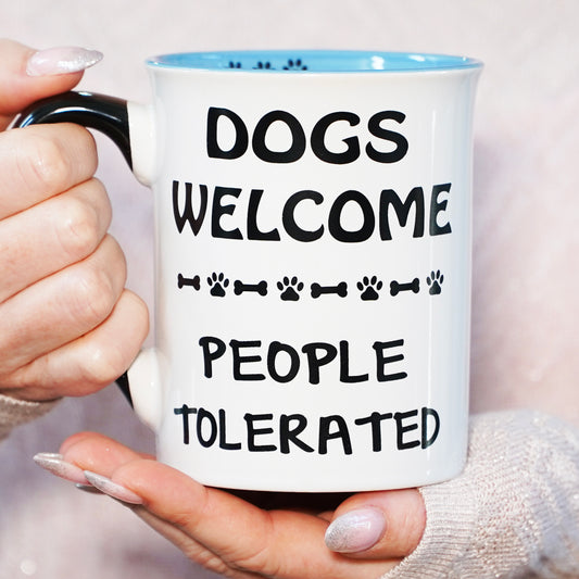 Cottage Creek Dogs Welcome, People Tolerated Dog Coffee Mug, 16oz., Multicolored