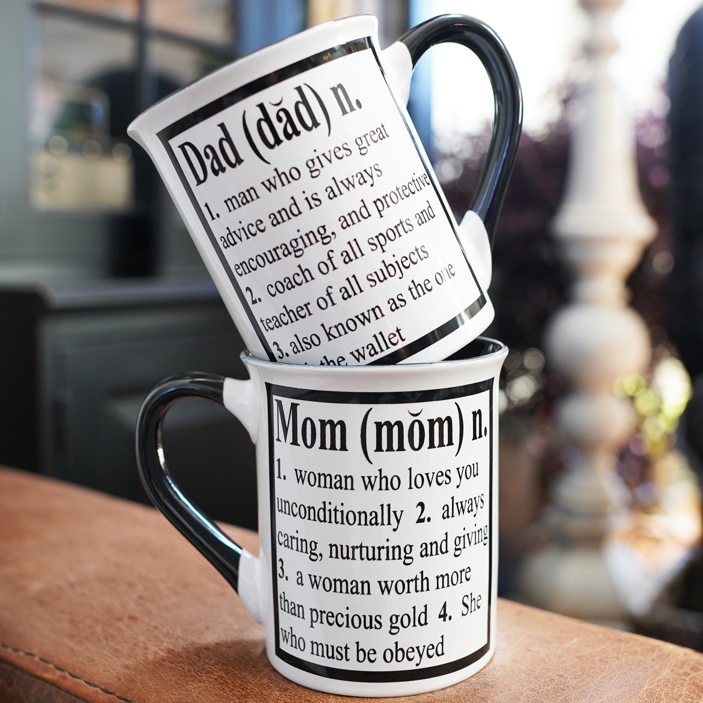 Cottage Creek Mom and Dad Mugs, Set of Two Coffee Mugs for Parents Cottage Creek Gifts