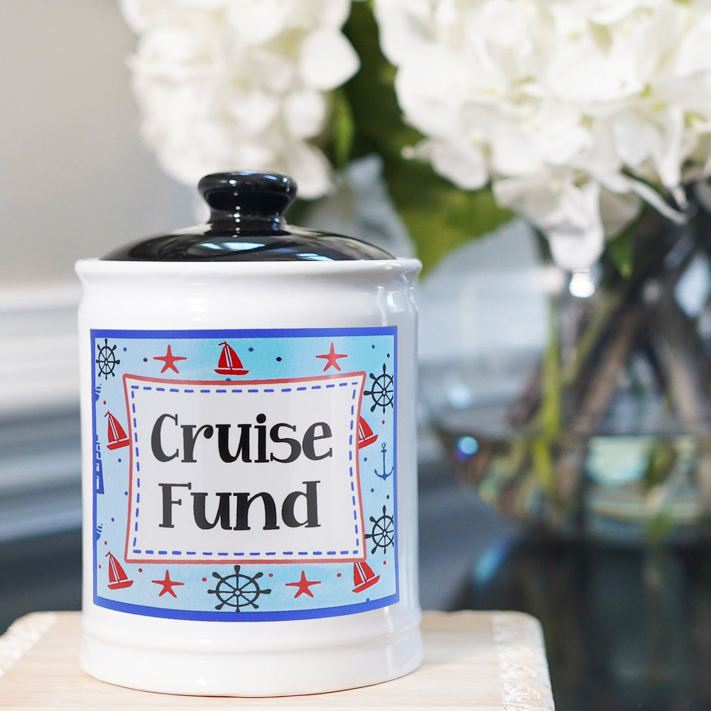 Cruise Fund Jar, Multicolored, 6", Ceramic Cruise Essentials Piggy Bank