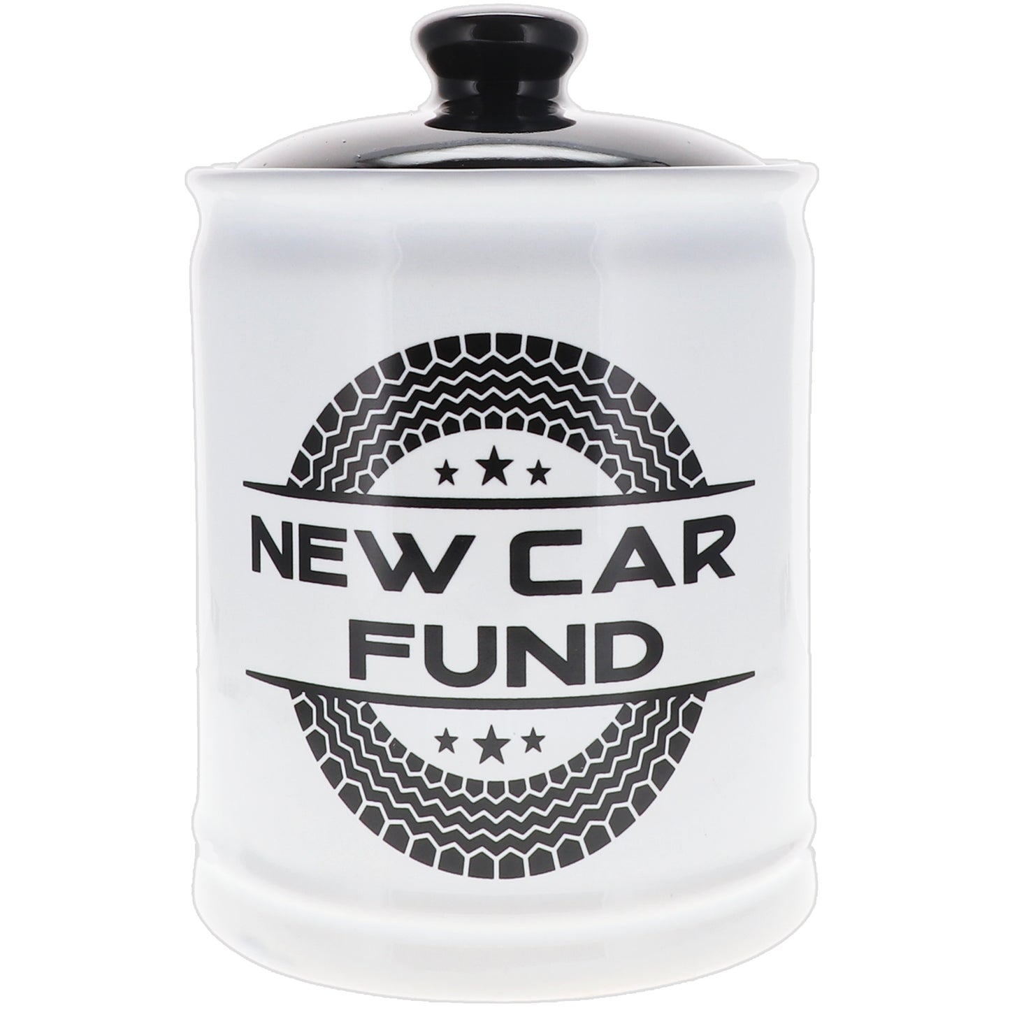 Cottage Creek New Car Fund Piggy Bank, Ceramic, Multicolored, 6" Car Money Jar