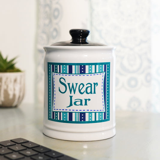 Cottage Creek Swear Jar, Ceramic Cuss Jar, 6" Multicolored