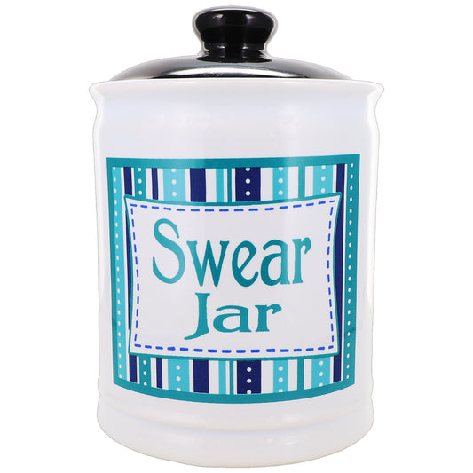 Cottage Creek Swear Jar, Ceramic Cuss Jar, 6" Multicolored