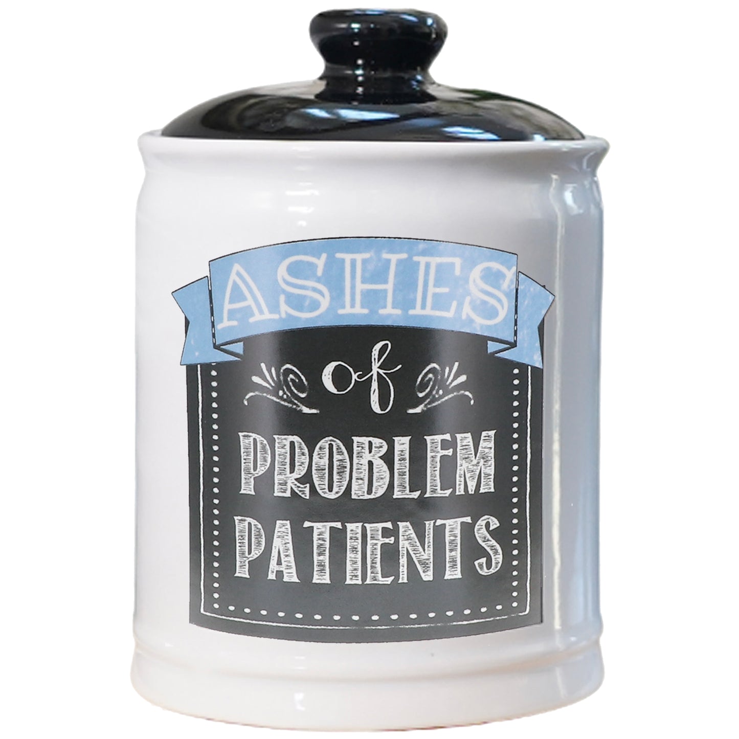 Cottage Creek Ashes of Problem Patients Piggy Bank, Multicolored, 6", Ceramic Office Candy Jar, Nurse Doctor Gifts