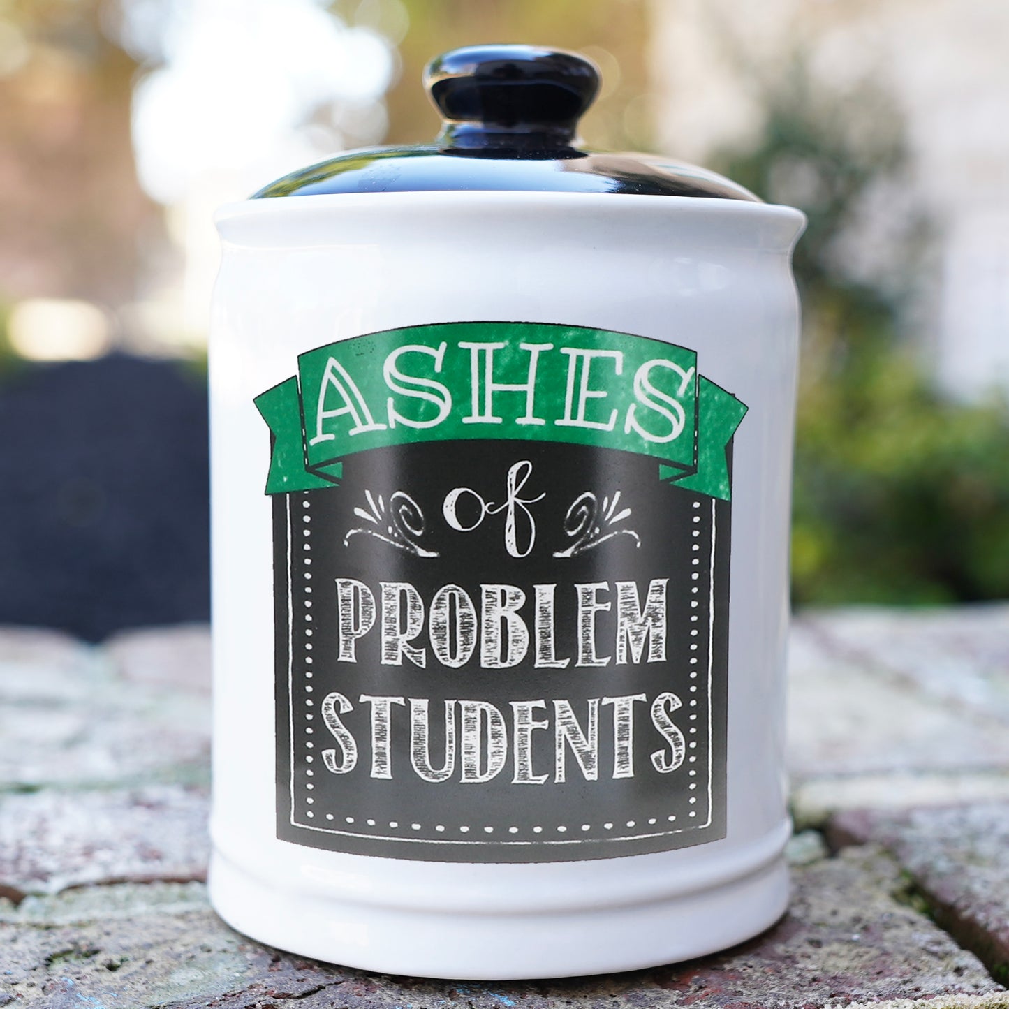 Cottage Creek Ashes of Problem Students Piggy Bank, Teacher Candy Jar, Ceramic, 6", Multicolored