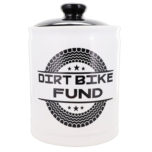 Cottage Creek Dirt Bike Fund Piggy Bank, Off Roading Quad Bike ATV Motocross Candy Jar