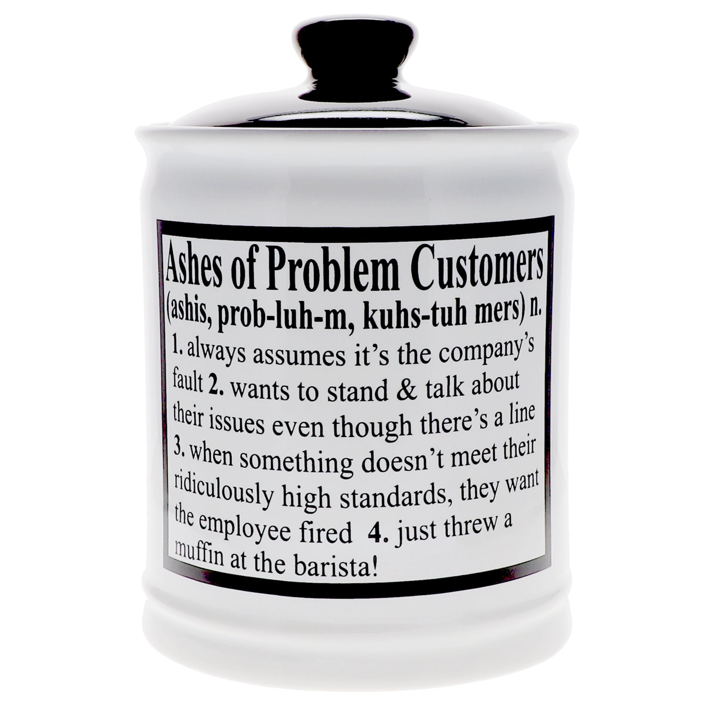 Cottage Creek Ashes of Problem Customers Piggy Bank, Multicolored, Ceramic, 6" Office Candy Jar