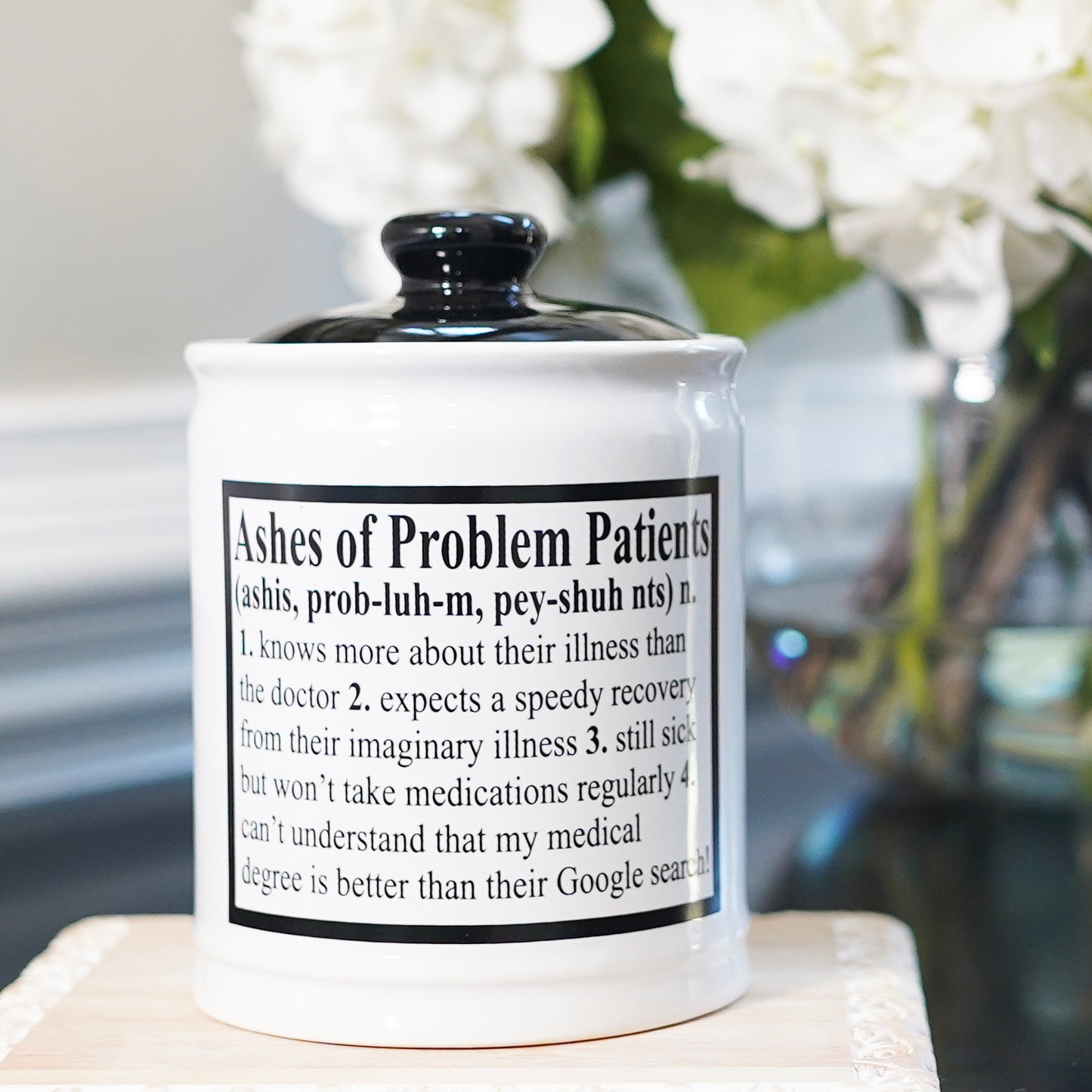 Cottage Creek Piggy Bank for Adults Ashes of Problem Patients Ceramic Candy Jar Nurse Doctor Gifts