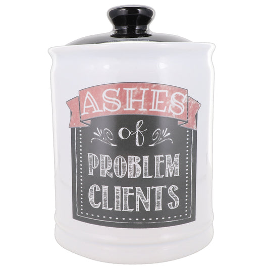 Cottage Creek Ashes of Problem Clients Piggy Bank, Ceramic, 6, Multicolored Fun Candy Jar