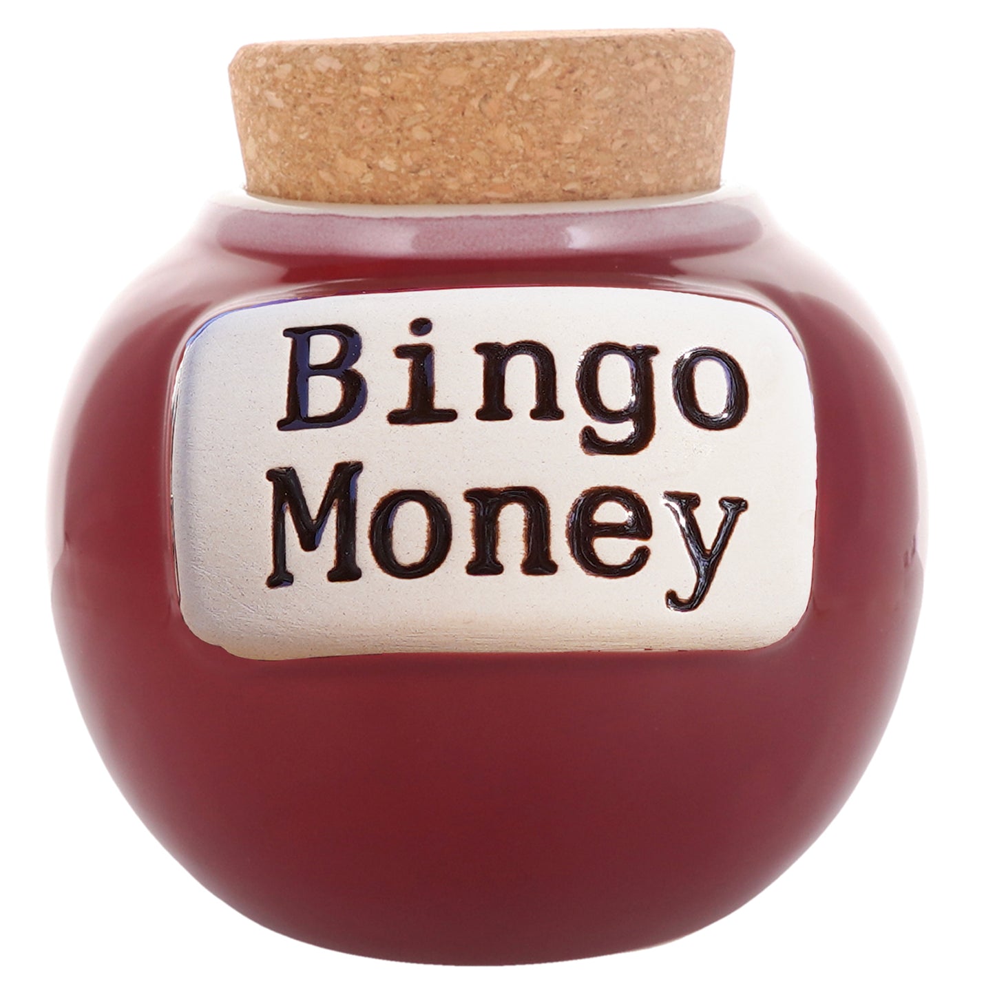 Cottage Creek Bingo Money Piggy Bank, Red, Ceramic, 6" Candy Jar, Bingo Gifts for Bingo Lovers