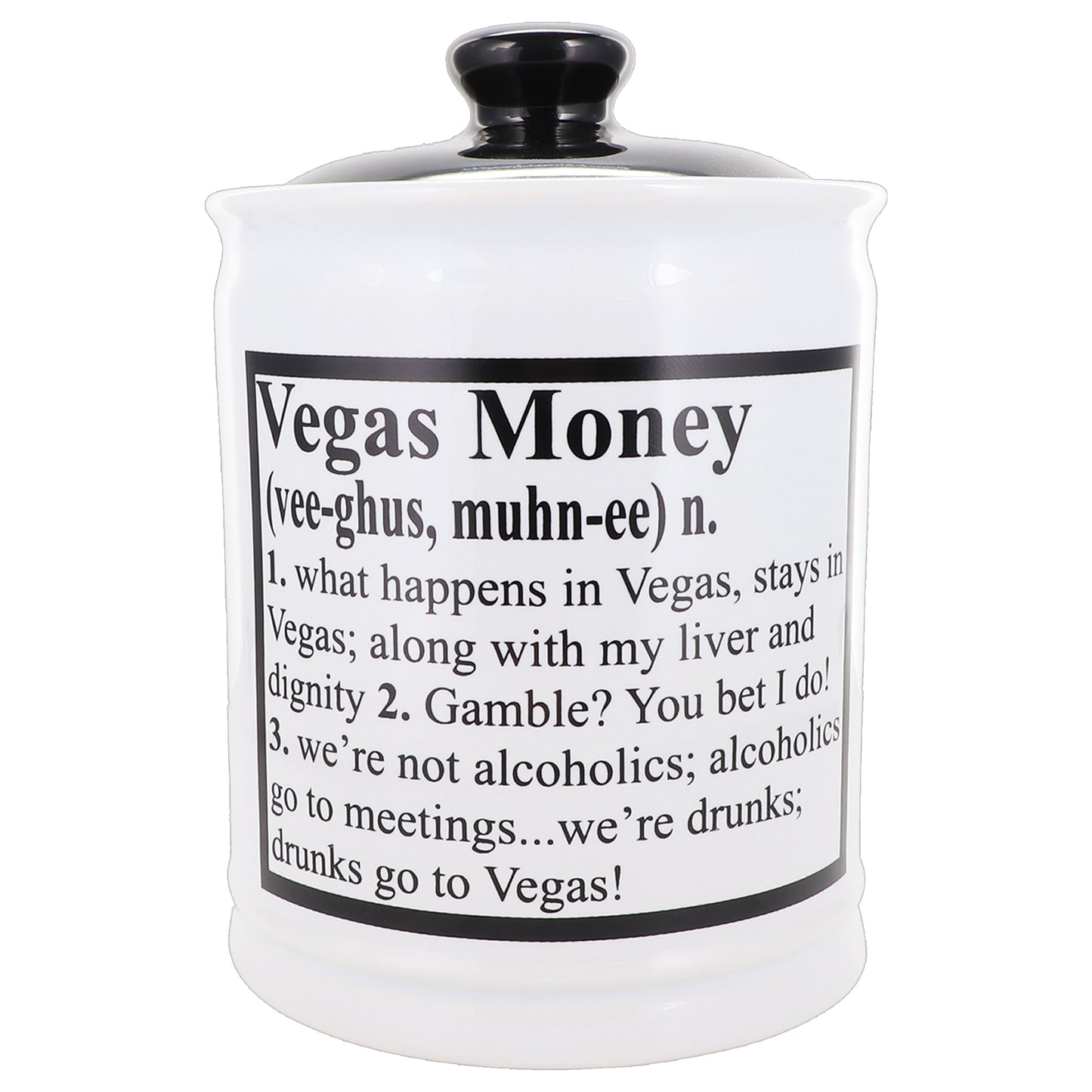 Cottage Creek Vegas Money Piggy Bank, Ceramic, 6" Multicolored Casino Money Jar for Vegas Lovers