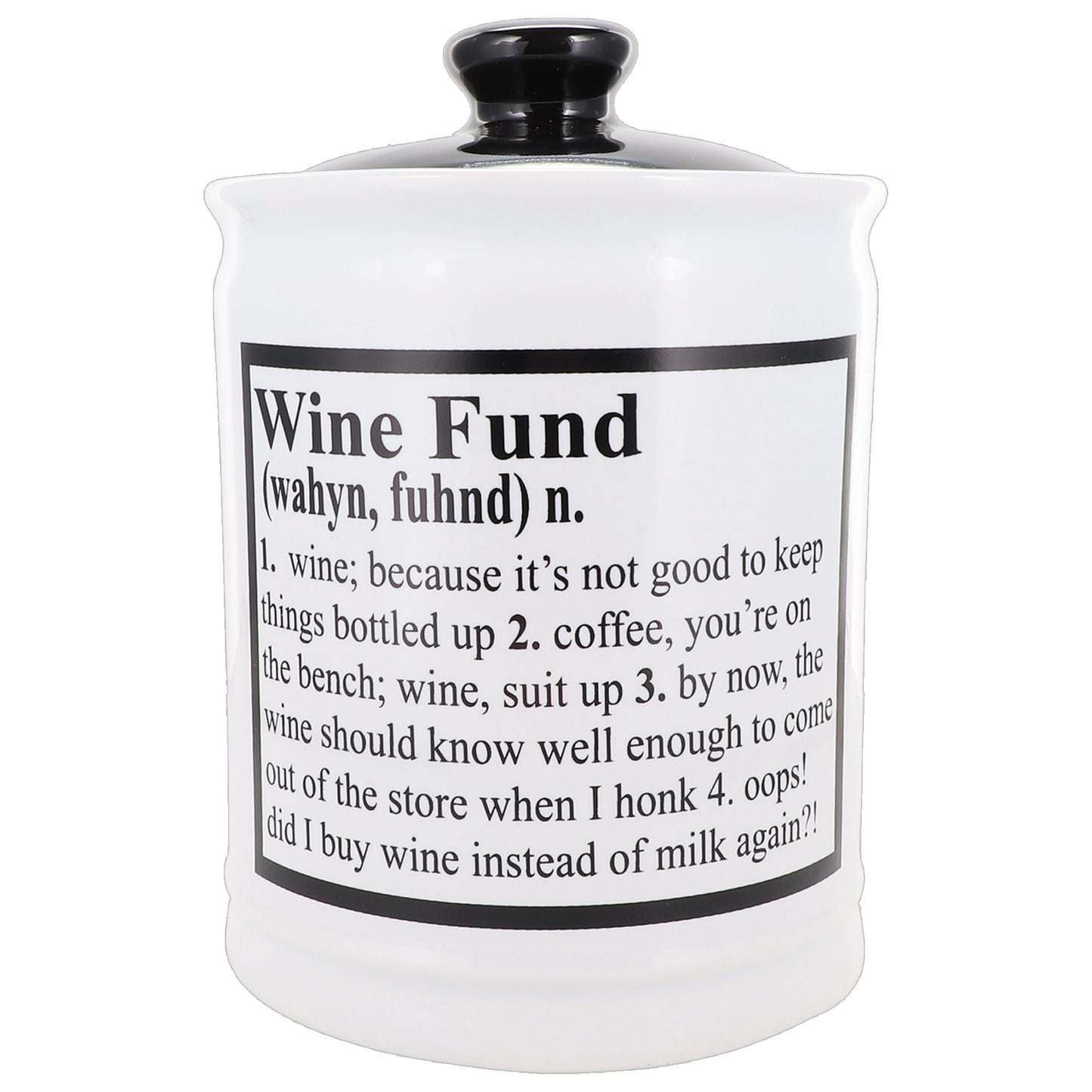 Cottage Creek Wine Fund Piggy Bank, Ceramic, 6", Multicolored Wine Candy Jar