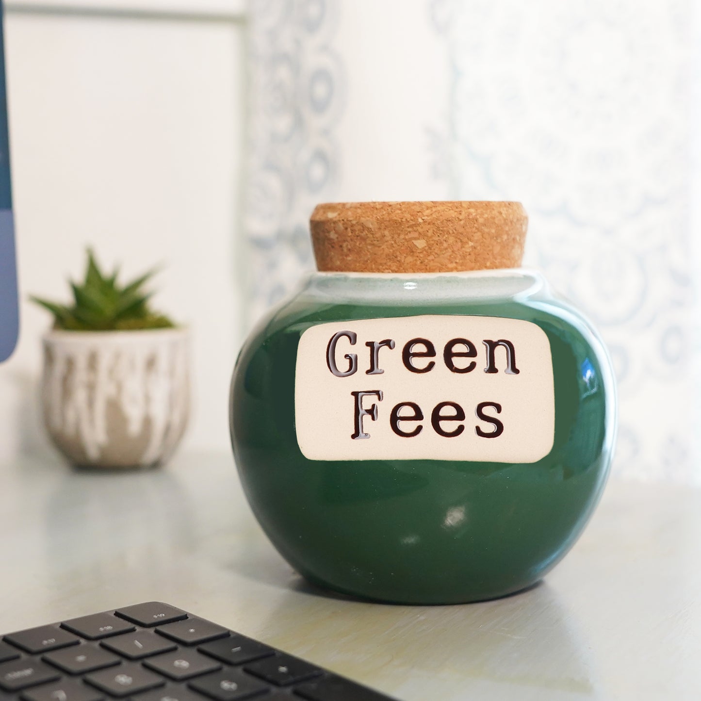 Cottage Creek Green Fees Piggy Bank, Ceramic, 6", Multicolored Golfing Money Bank