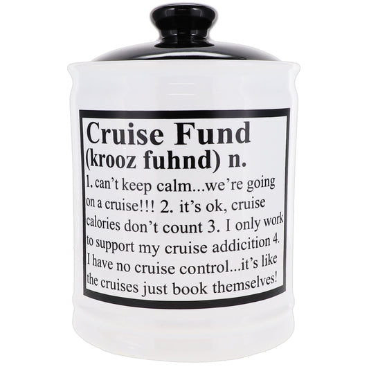 Cottage Creek Cruise Fund Piggy Bank, Multicolored, 6", Ceramic Cruise Piggy Bank