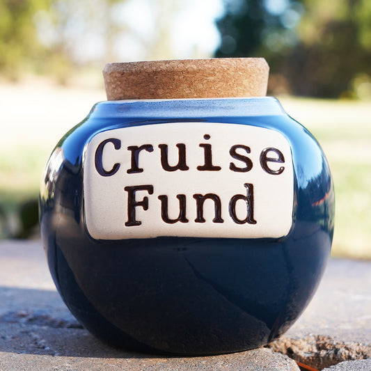 Cottage Creek Cruise Fund Piggy Bank, Ceramic, 6", Multicolored Cruise Candy Jar