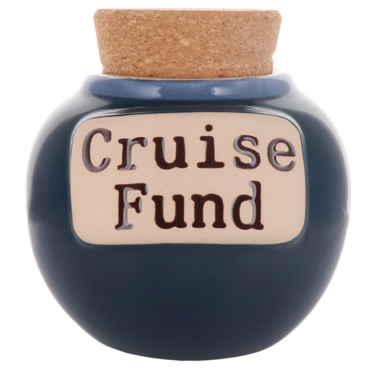 Cottage Creek Cruise Fund Piggy Bank, Ceramic, 6", Multicolored Cruise Candy Jar