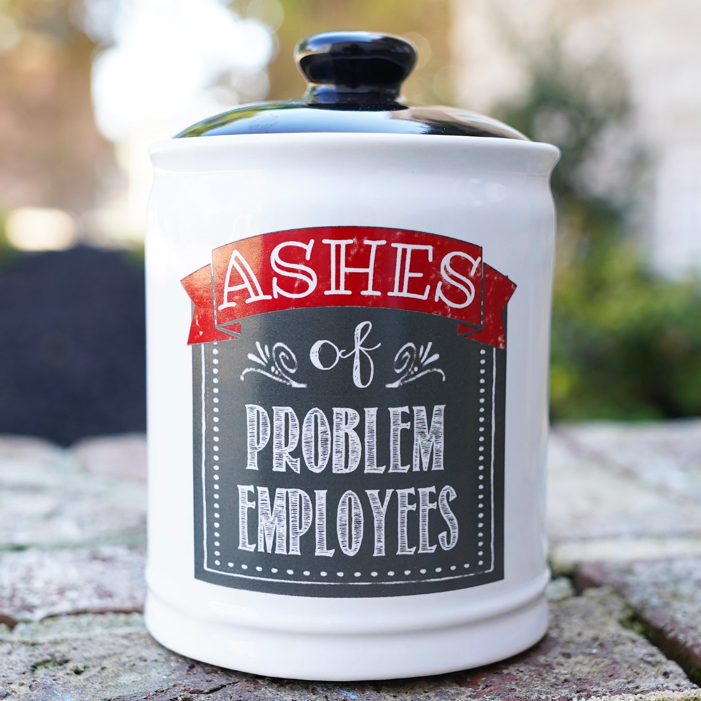 Cottage Creek Ashes of Problem Employees Piggy Bank, Candy Jar, 6" Multicolored