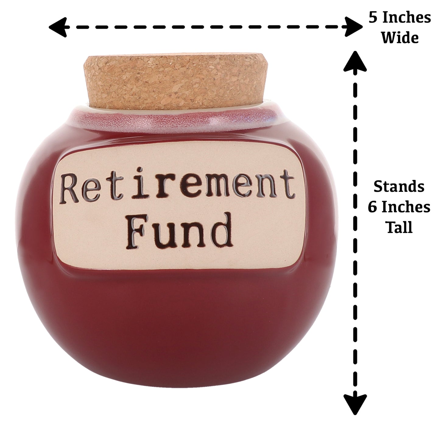 Cottage Creek Retirement Fund Jar | Retirement Gifts | Retirement Piggy Bank