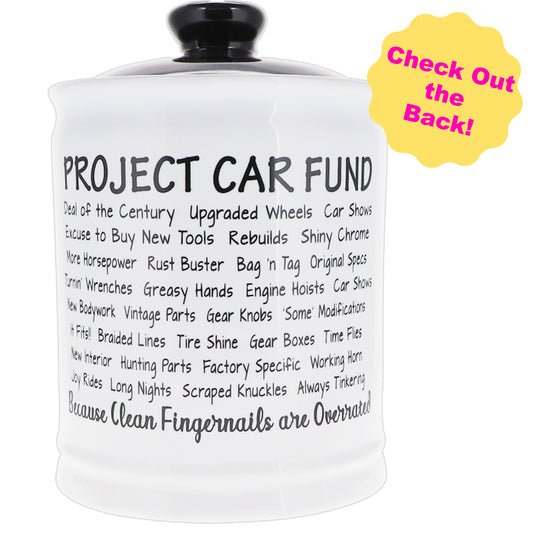 Cottage Creek Project Car Fund Piggy Bank, Multicolored, Ceramic, 6" Car Money Jar