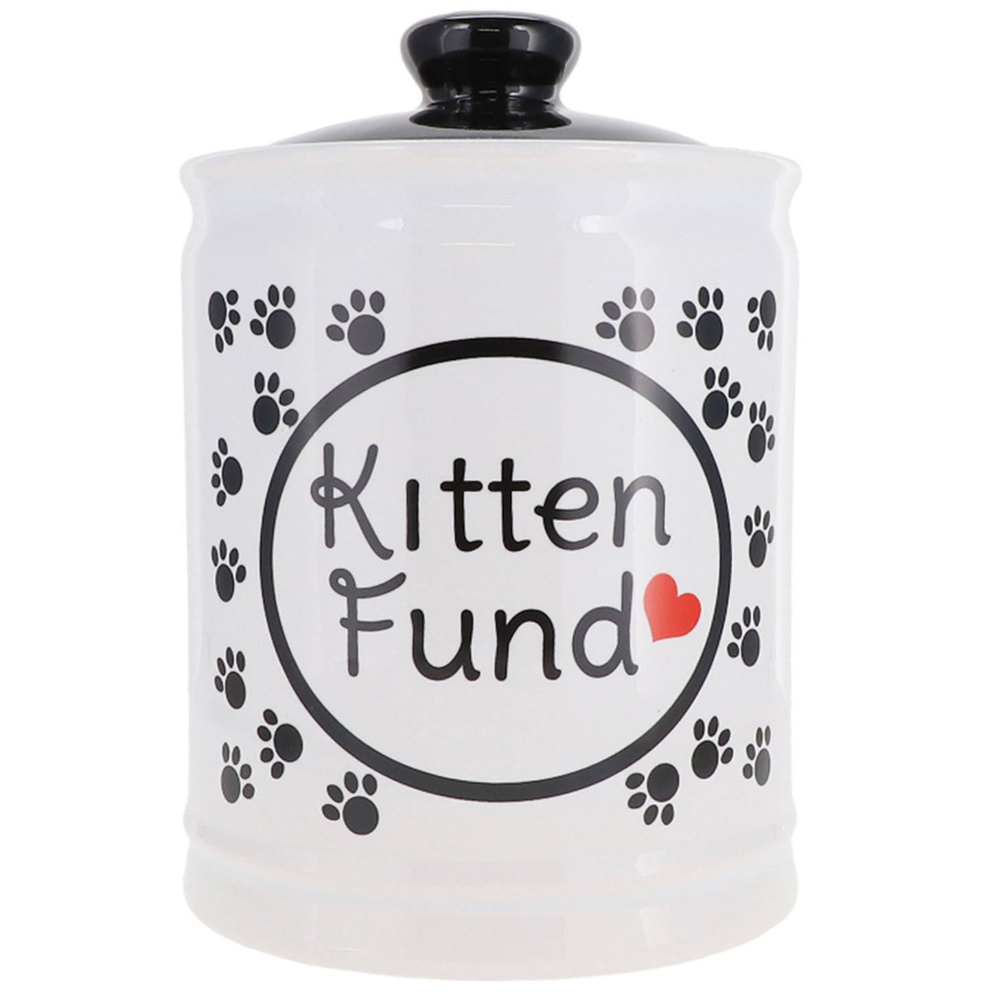Cottage Creek Kitten Fund Piggy Bank, Ceramic, 6", Multicolored Cat Candy Jar