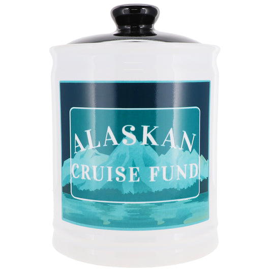 Cottage Creek Alaskan Cruise Fund Piggy Bank, Multicolored, 6" Ceramic Cruise Essentials Candy Jar